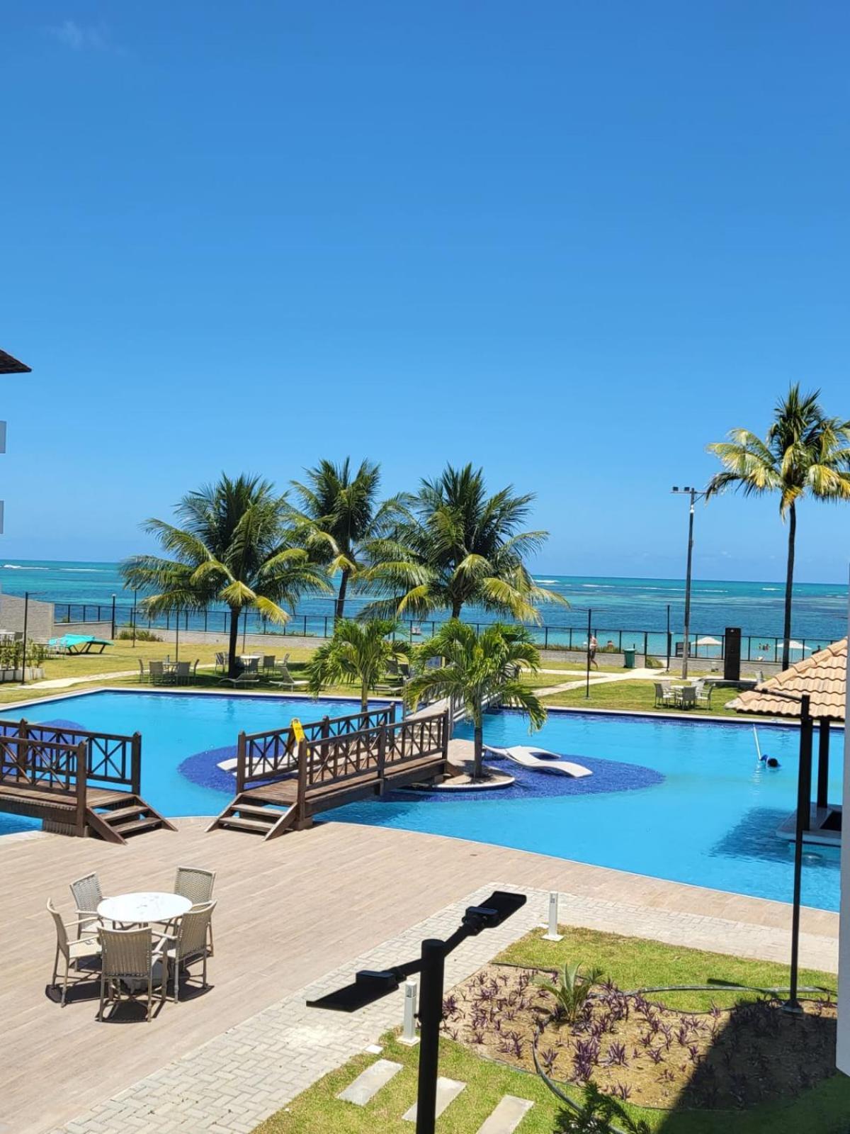 Flat fantástico na Beira Mar em Tamandaré Apartamento Exterior foto